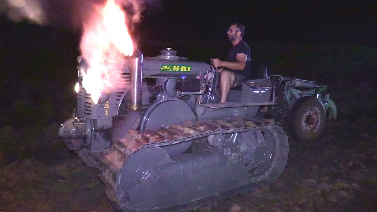 Aratura sabato notte trattori d'epoca - San Biagio 2025 | Vintage hot bulb tractors night plowing