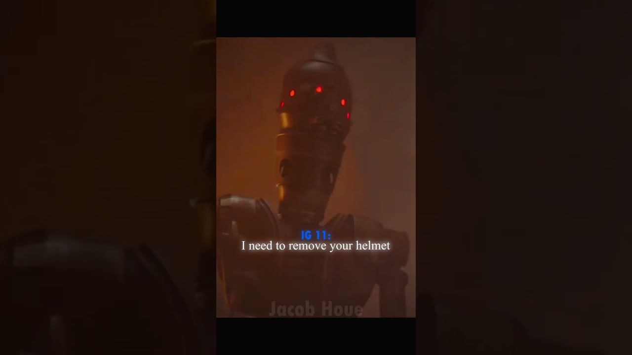 IG 11 Removes Mando&rsquo;s Helmet