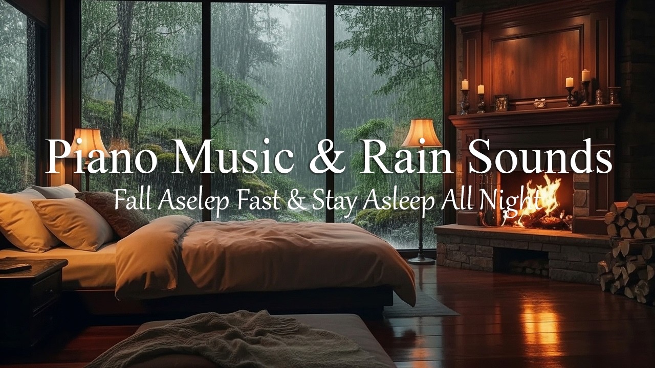 Peaceful Piano Music & Rain Sounds for Deep Sleep, Relaxation, Meditation, Calming & Anxiety
