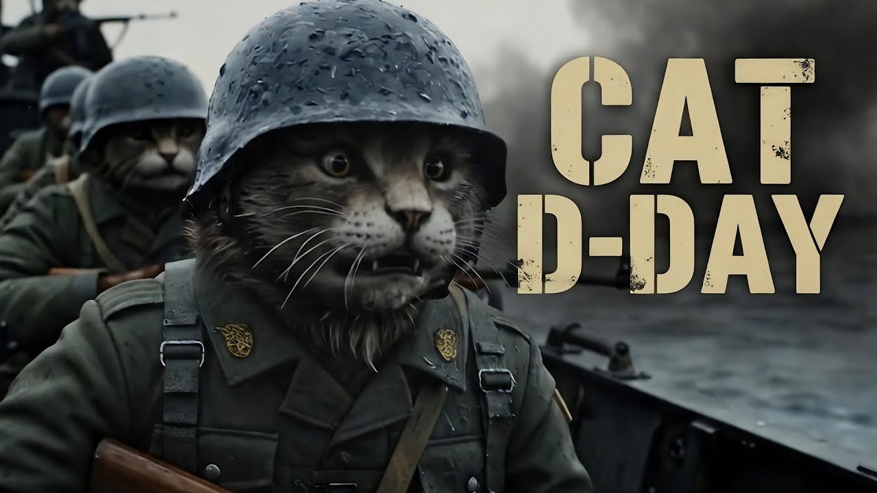 Cat D-Day: Feline Fury | AI Sci-Fi Short Film