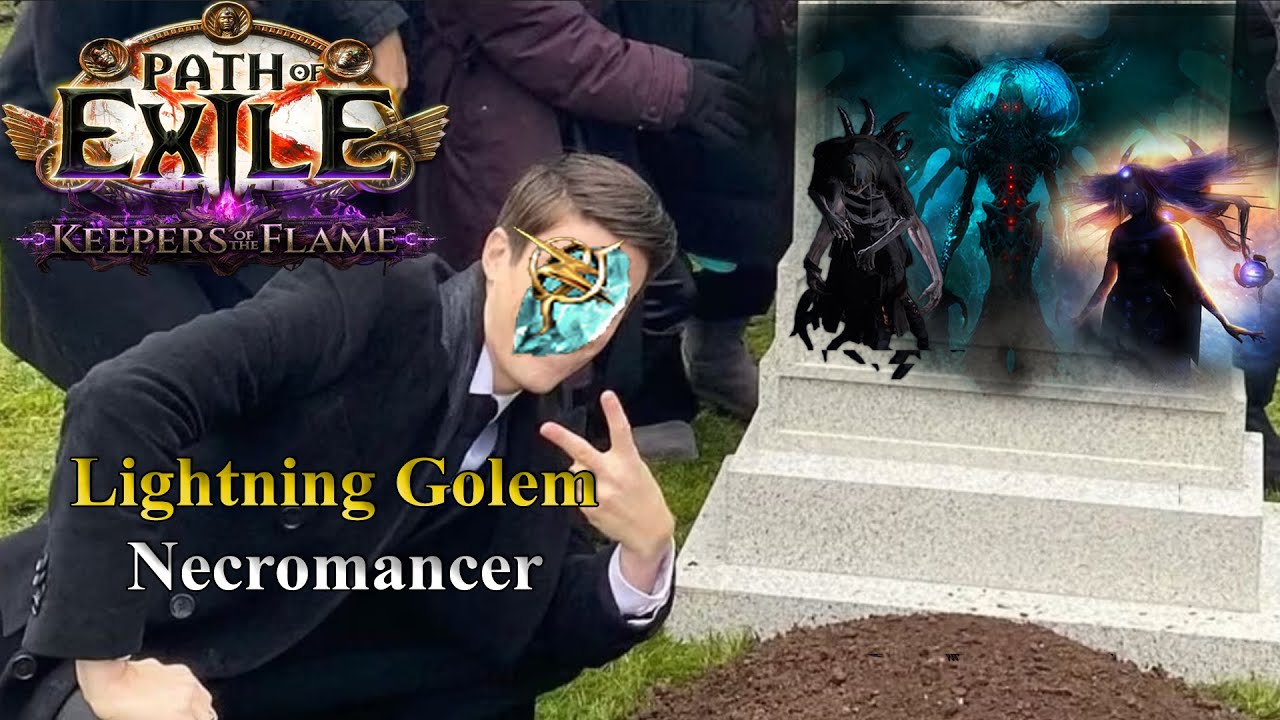 PoE 3.27 (Keepers of the Flame) - 150m DPS Lightning Golem Necromancer Uber boss compilation