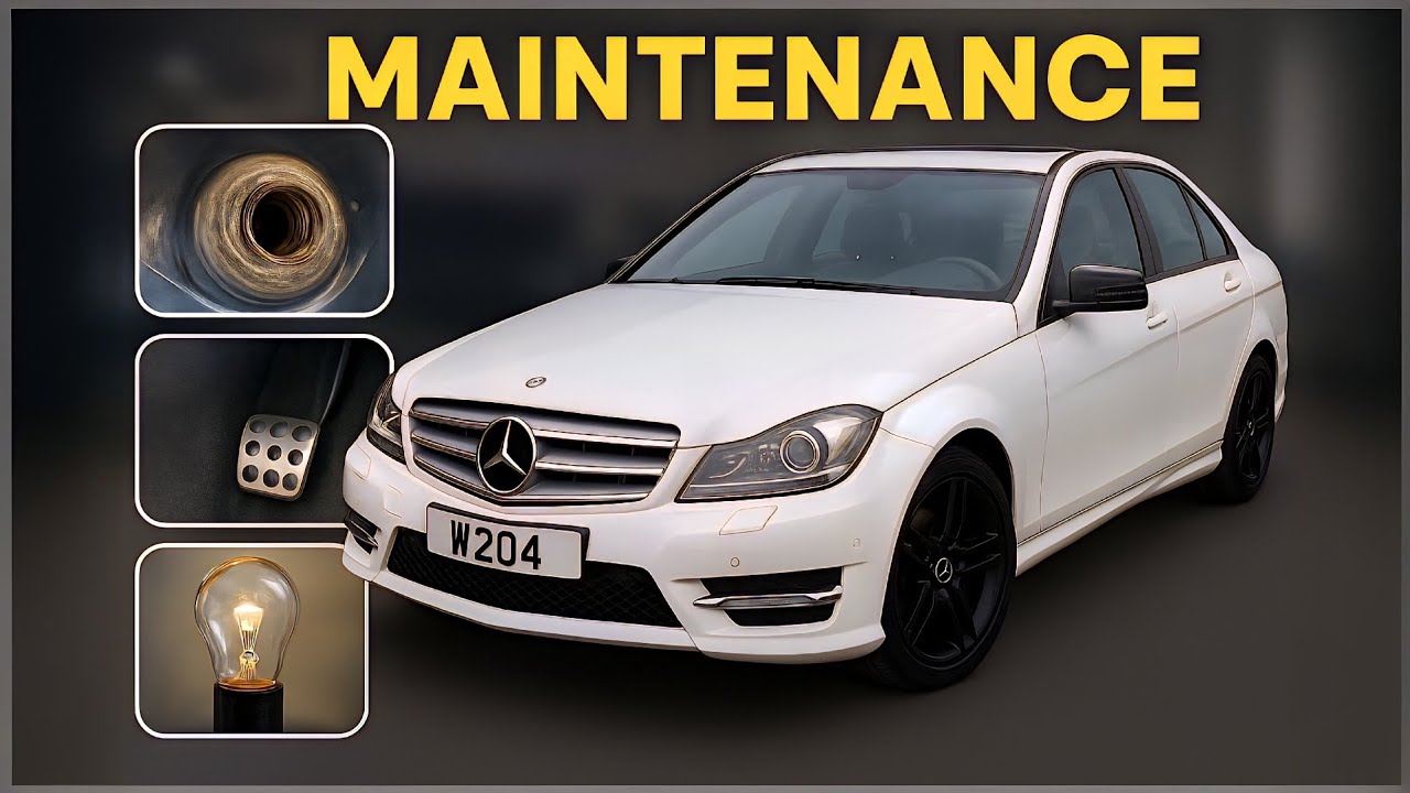 #Mercedes C-Class #W204 Maintenance | Parking Brake Fix & Adjustment + Brake Bulb Replacement