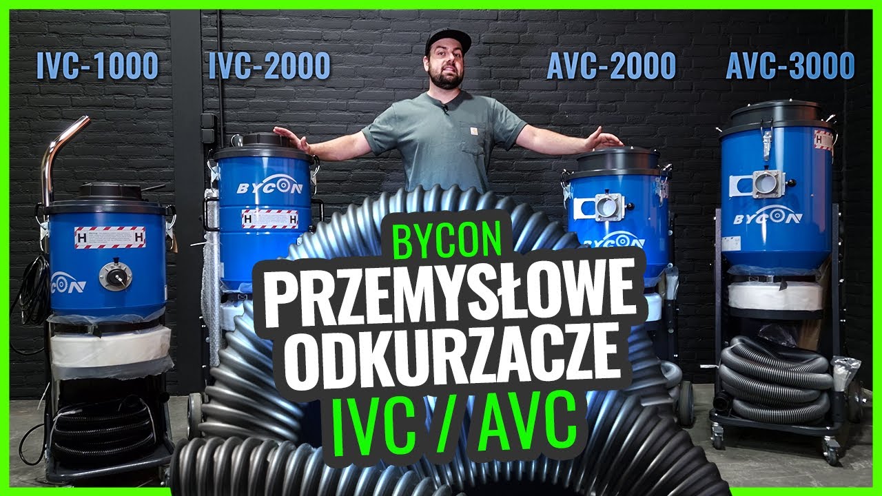 Odkurzacze przemysłowe Bycon | HEPA H-klasa | 600 m³/h | Budowa i renowacja