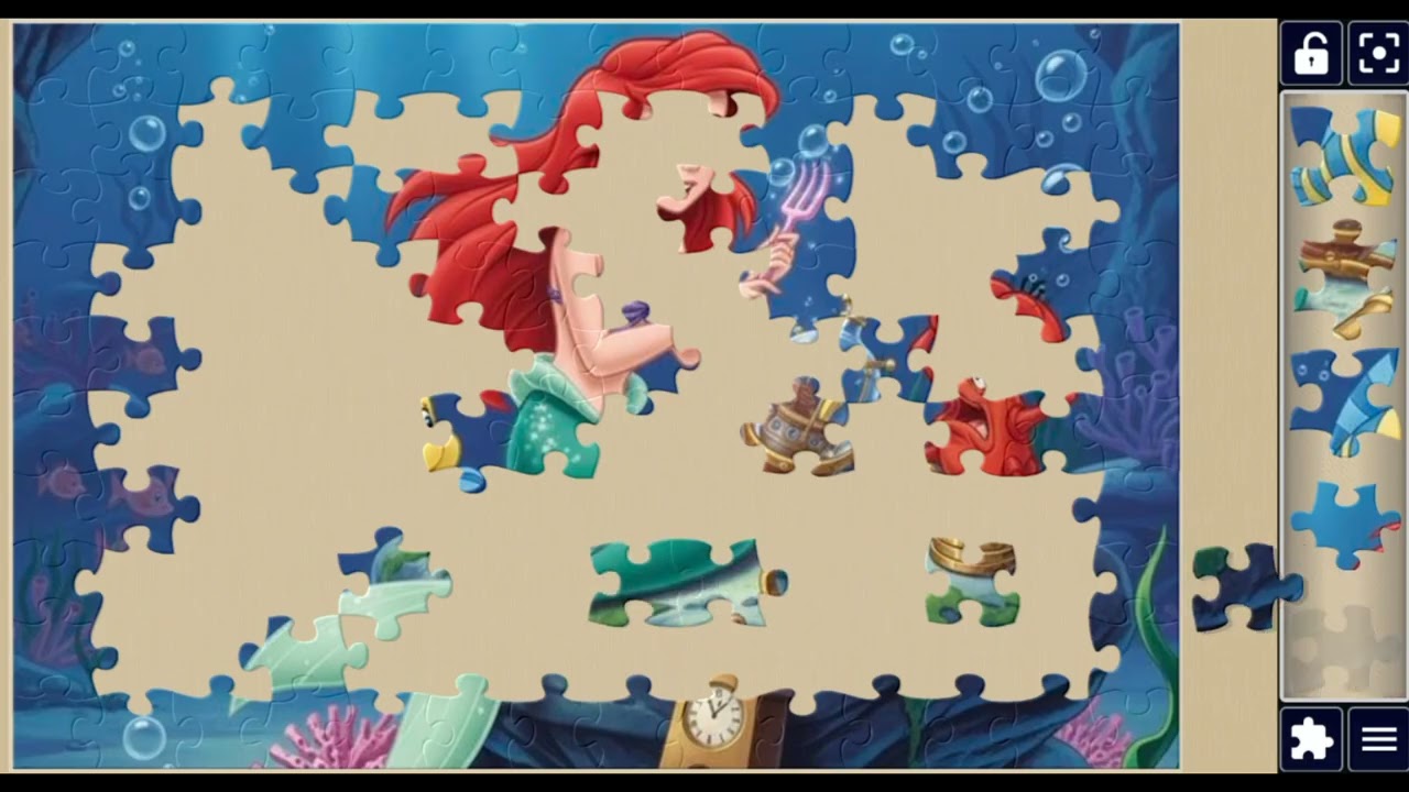 The Little Mermaid Ariel🧜, Flounder & Sebastain🎀💖🌹🎊🌈🥳🧩 @jigsawzone 