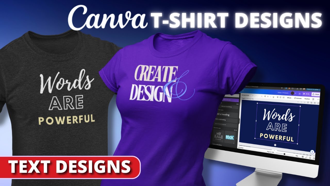 Как создать дизайн футболки с текстом на Canva