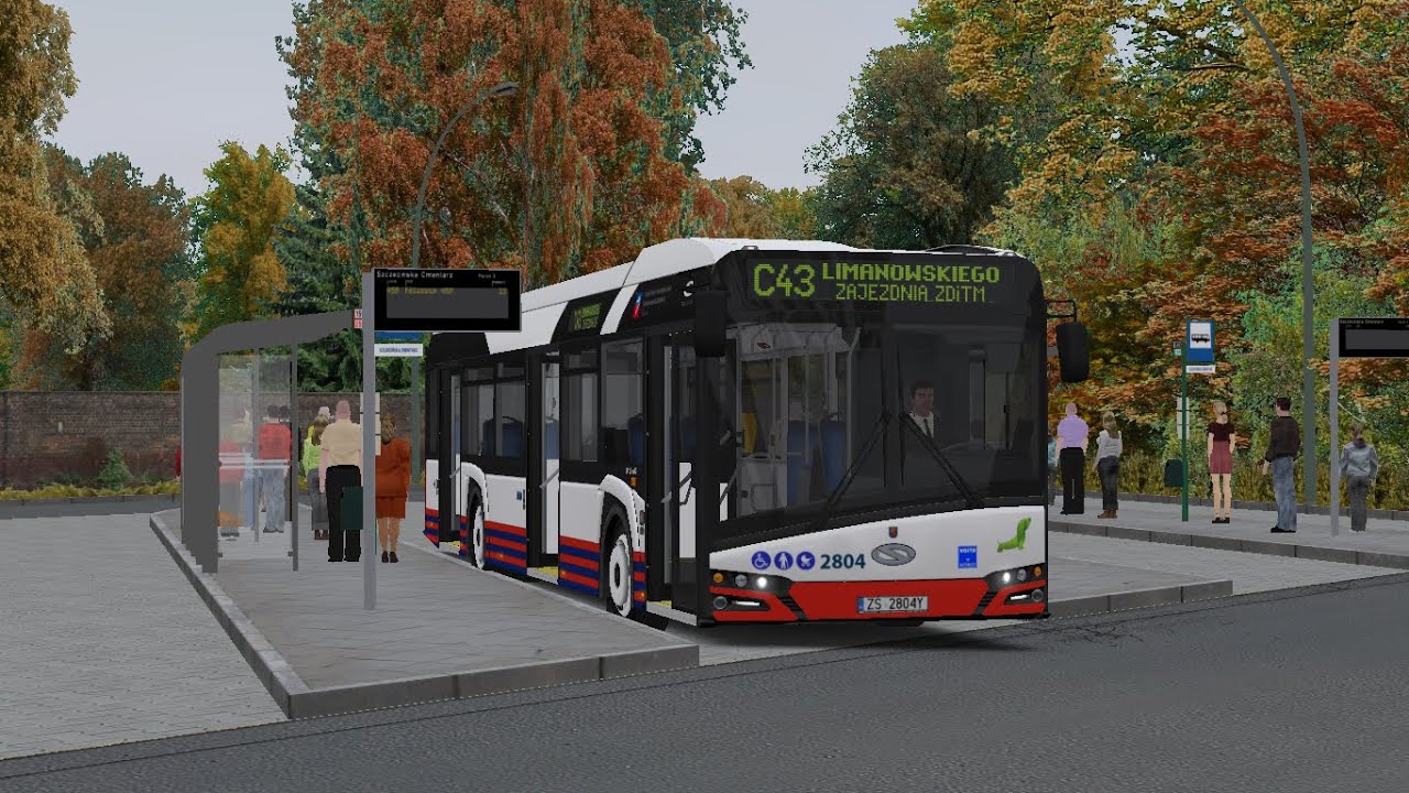OMSI 2 - Fikcyjny Szczecin by ReMi Mod 1.11.2 - Linia C43 - Solaris Urbino 12 IV