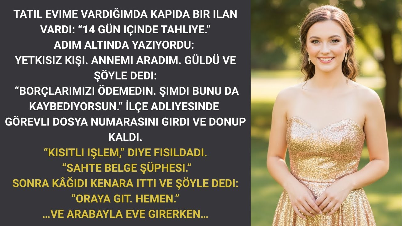 Tatil evime aniden bir tahliye bildirimi asıldı—Annem ve babam belgeleri sahte olarak düzenlemişle..