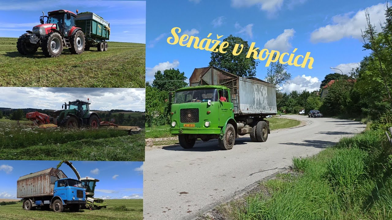 Senáže v kopcích 2021 [Liaz, Fendt, McCormick, Claas Jaguar, Kuhn, Joskin]