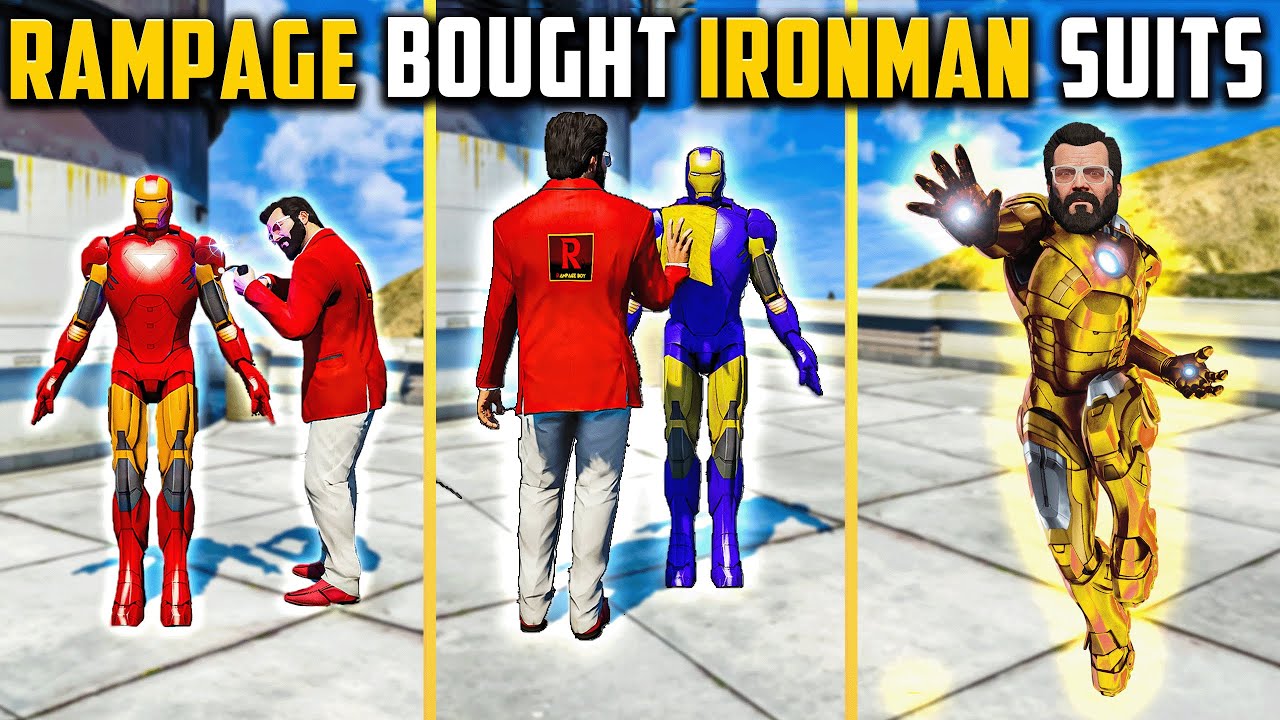 GTA5 : Shinchan & Rampage Saved Ironman Suits 😱😱