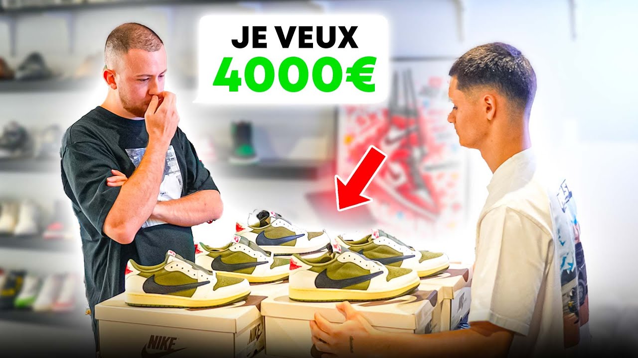 Il Demande 4000€ POUR SES  JORDAN 1 TRAVIS SCOTT ?!