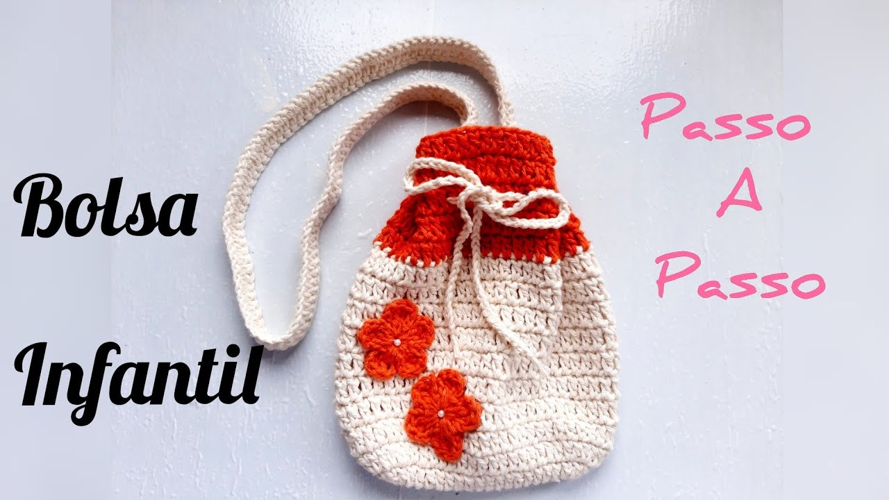 Bolsa infantil Nara 🧵fácil e rápida de fazer #bolsainfantil #bolsadecroche #nikcroche