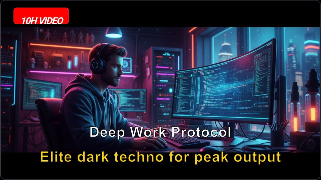 CODE YOUR WORLD: 10 Hours Dark Techno Focus Music