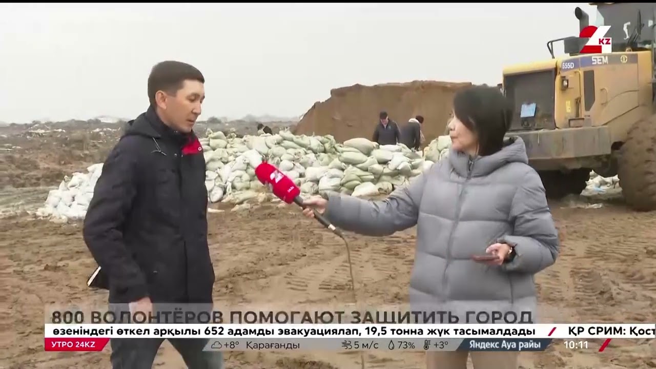 800 волонтёров помогают защитить Уральск от паводков