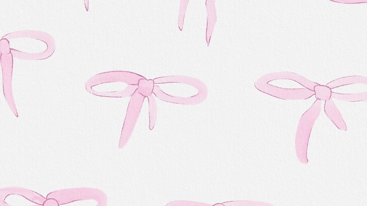 🎀 Pink Bow Wallpaper | 1 Hour Aesthetic Loop | Soft Screen Ambience (No Music)