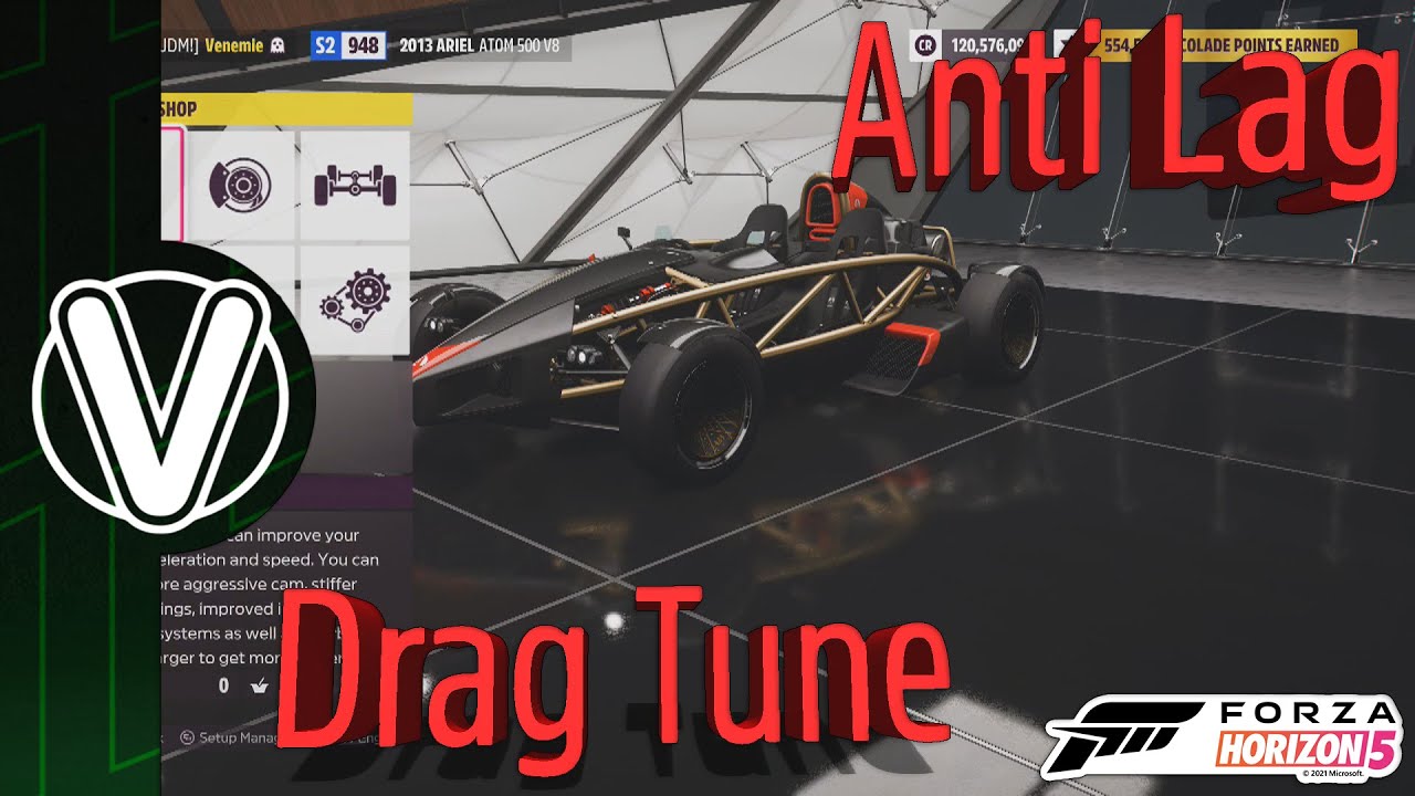 Forza Horizon 5 | Anti Lag ATOM 500 V8 Drag Tune *INSANE!!* (Forza Horizon 5 Guides)