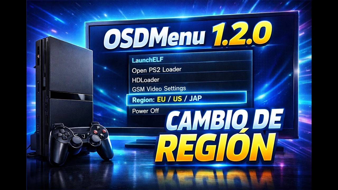 OSDMenu 1.2.0 PS2: ¡Cambio de Región EU/US/JAP Fácil con KelfBinder!