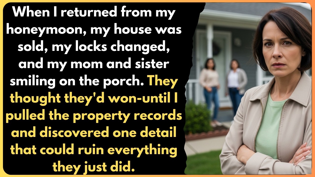 When I returned from my honeymoon, my house was sold, my locks changed, and my mom..