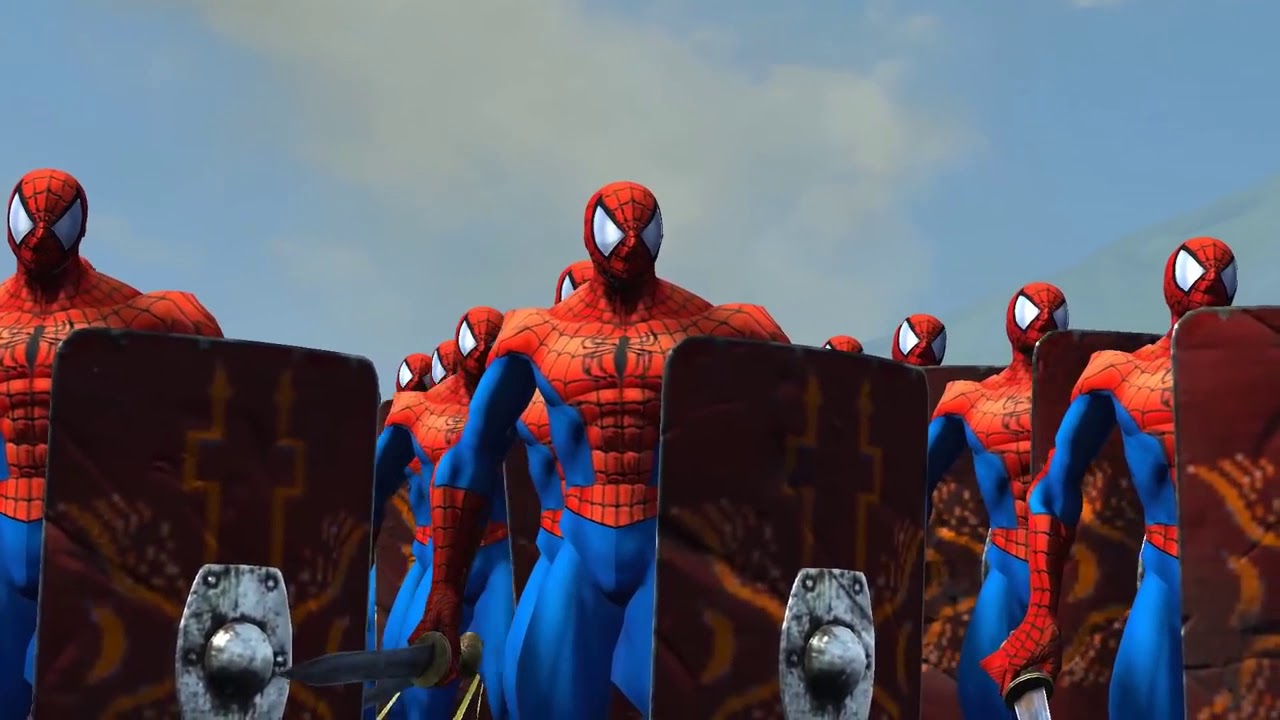 1000 SPIDERMAN VS 1000 VENOM   MASSIVE SUPERHEROES BATTLE