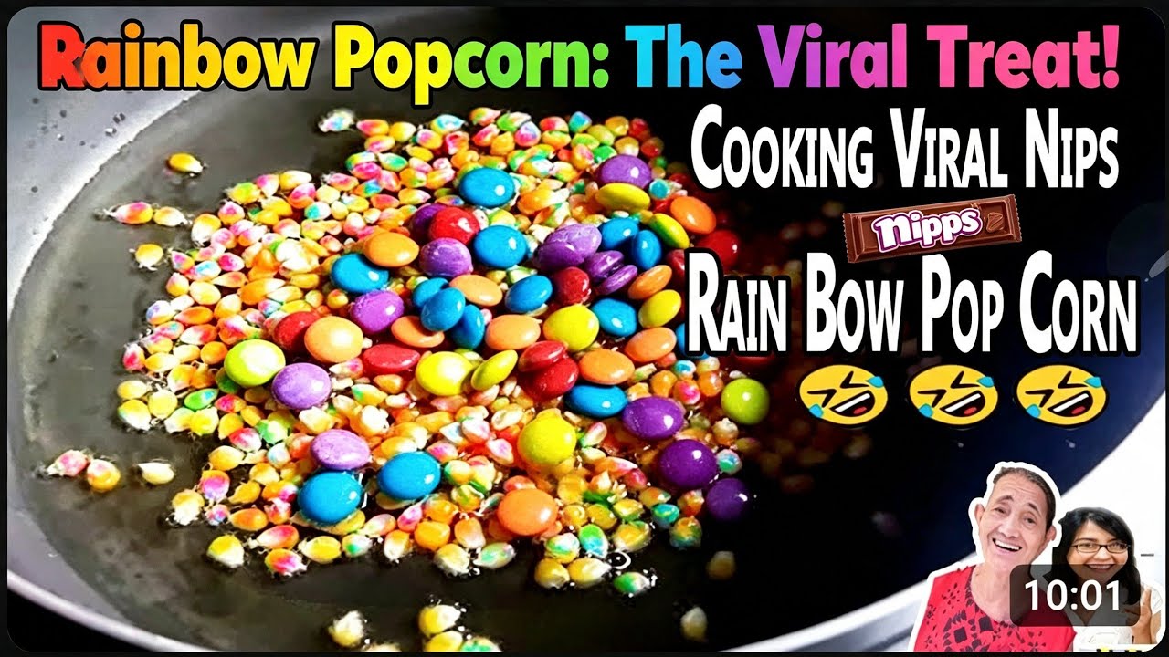 Cooking Viral Nips Rainbow Popcorn |Testing Viral Colored Pop corn - Sweetling Channel