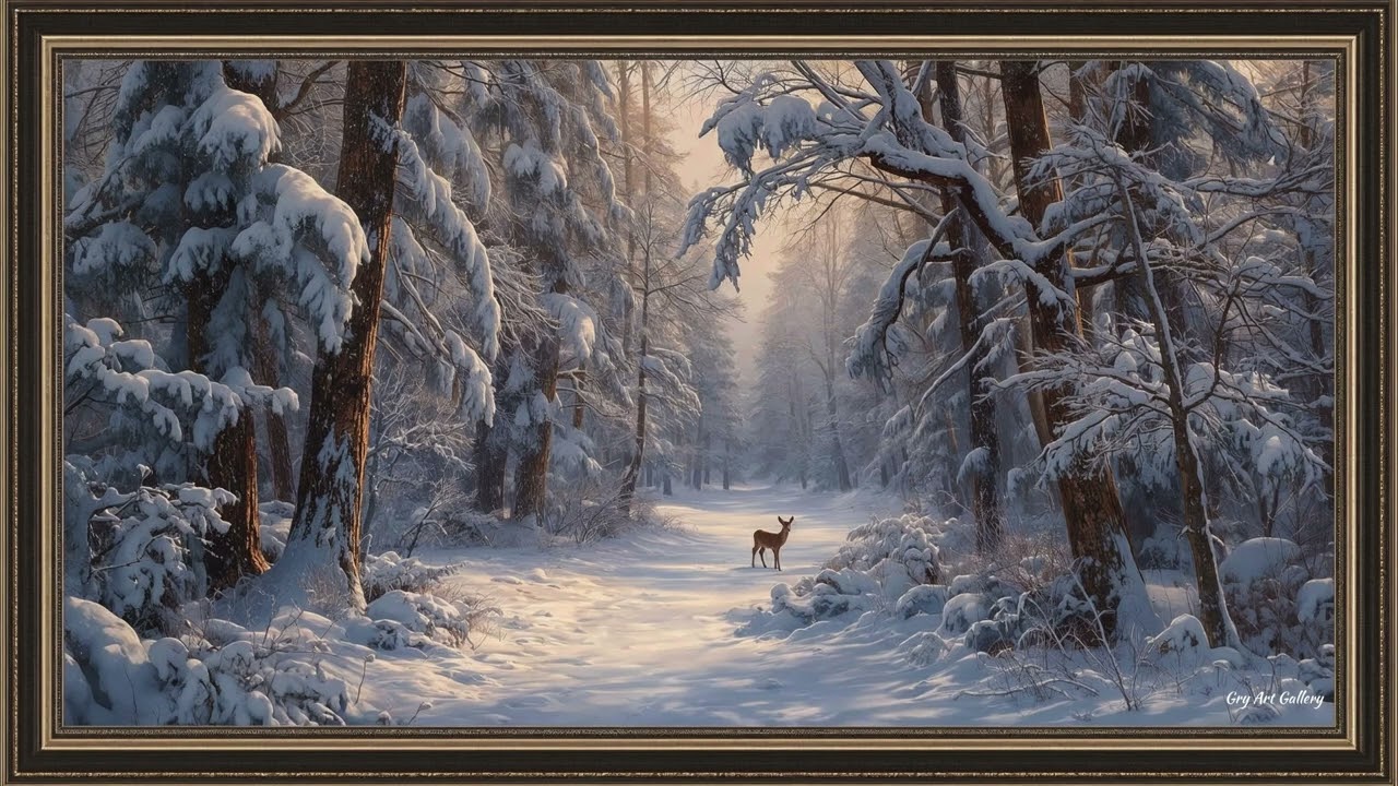 Snow Forest | GRYFrame tv | GRY Framed TV Art Screensaver | Artwork for Your Television | GK