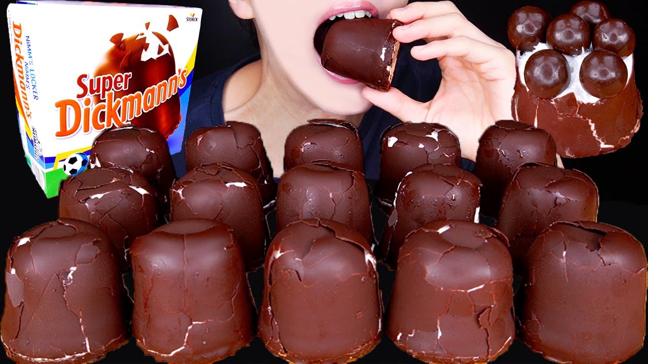 ASMR SUPER DICKMANN'S CHOCOLATE MARSHMALLOW MALTESERS OREO ICE CREAM DESSERT MUKBANG먹방 EATING SOUNDS