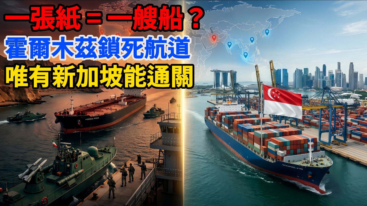 一張紙比一艘船還貴？霍爾木茲設卡收費，新加坡船旗成全球航運安全通行證