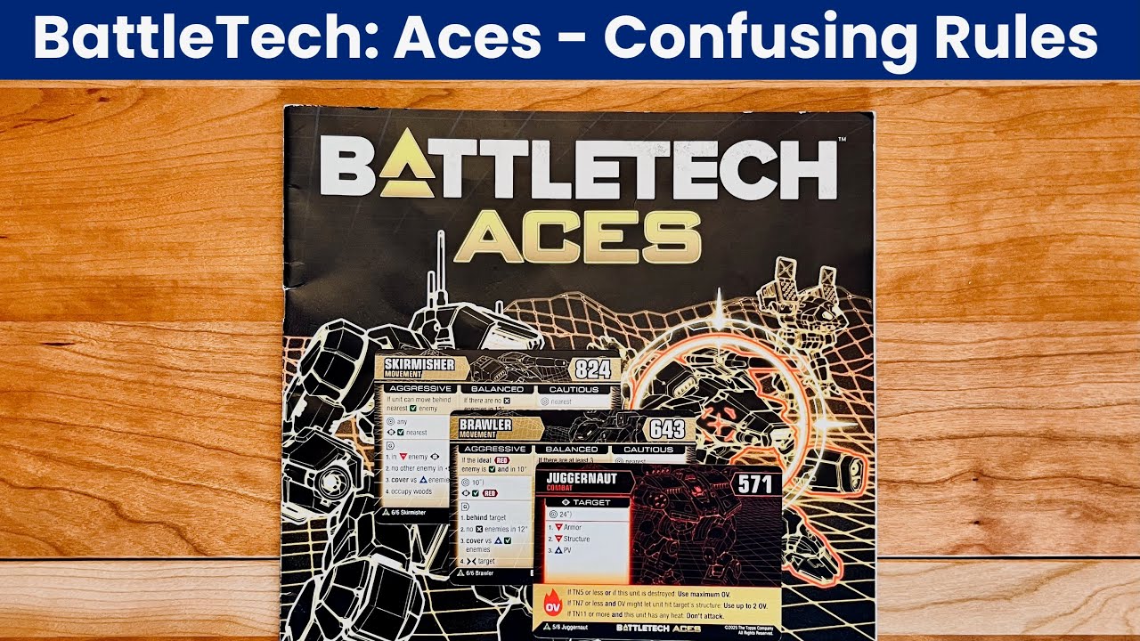 BattleTech: Aces - Difficult/Confusing Card Instructions (Overheat, Behind) - Tutorial/How to Play