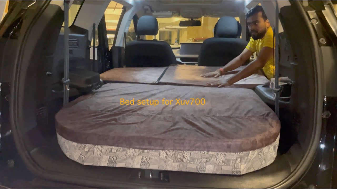 Xuv700 Bed Setup............................  #xuv700 #bedsetup #car #minnjeetVlog #bangalore #patna
