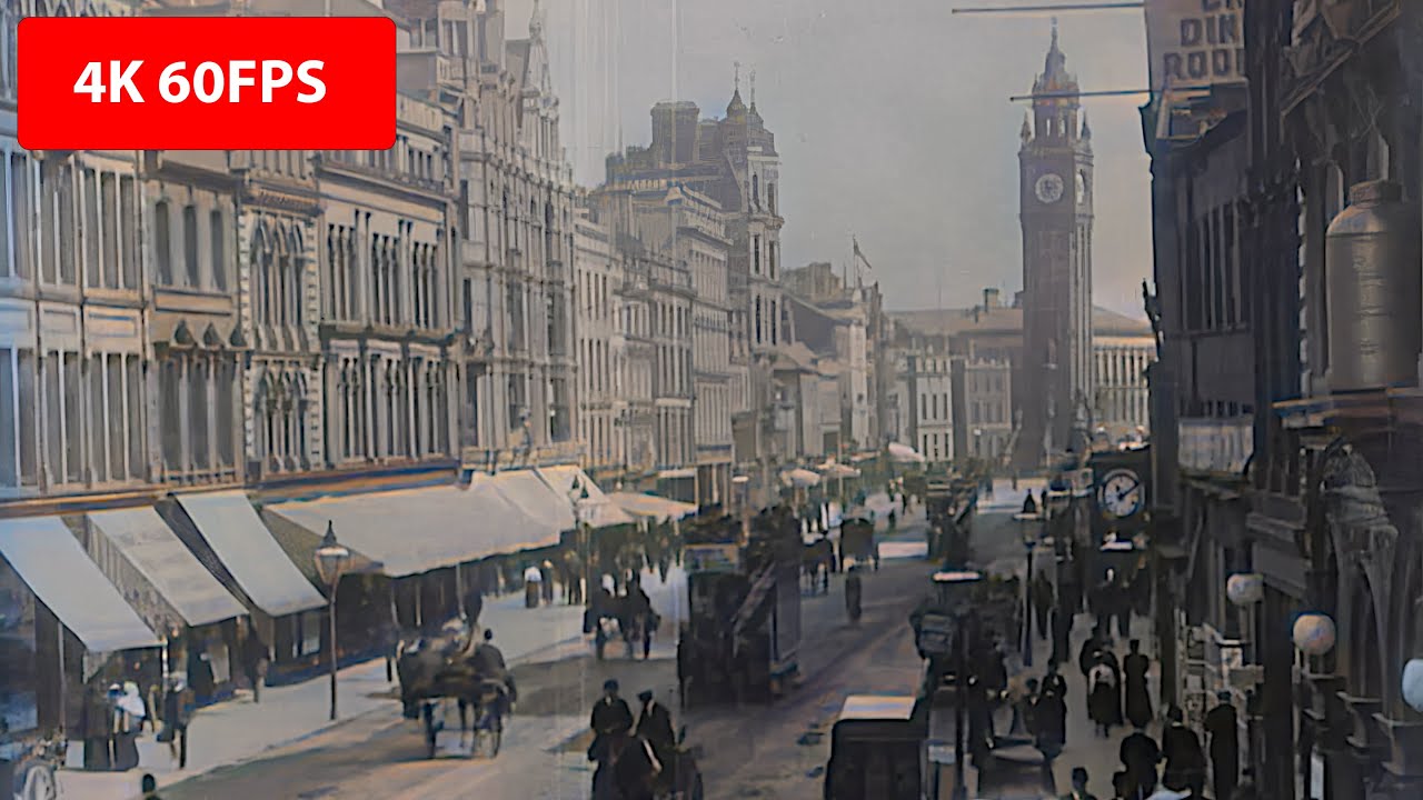Beautiful Belfast in 1898 in color! | AI Enhanced Film