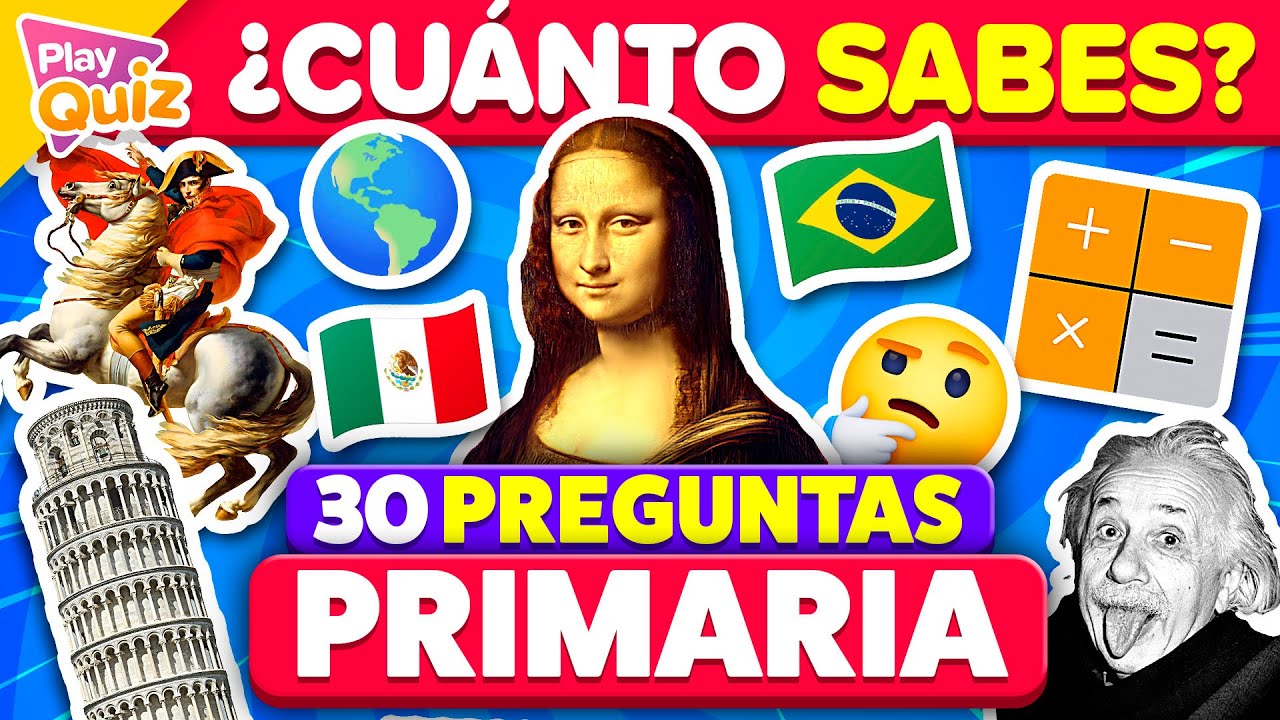 Preguntas de Cultura Nivel Primaria 👦🏻📚🧠 | Play Quiz de Cultura General