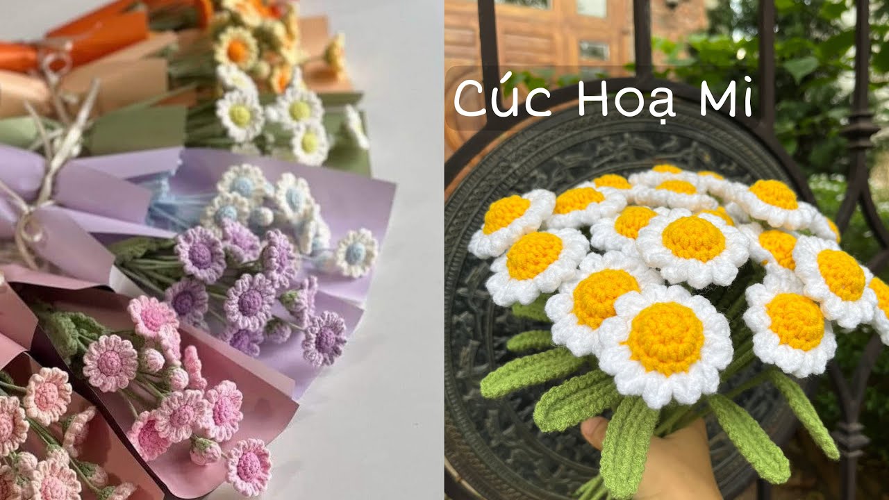 #98 | Móc Hoa Cúc Hoạ Mi Bằng Len | Crochet Hoa Mi Chrysanthemums With Wool | Dương Liễu Handmade