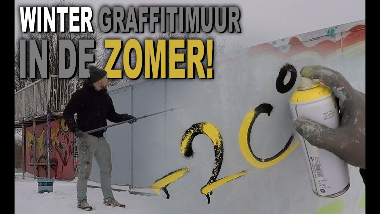 GRAFFITI spuiten in de WINTER - (Verloopt anders dan verwacht!)
