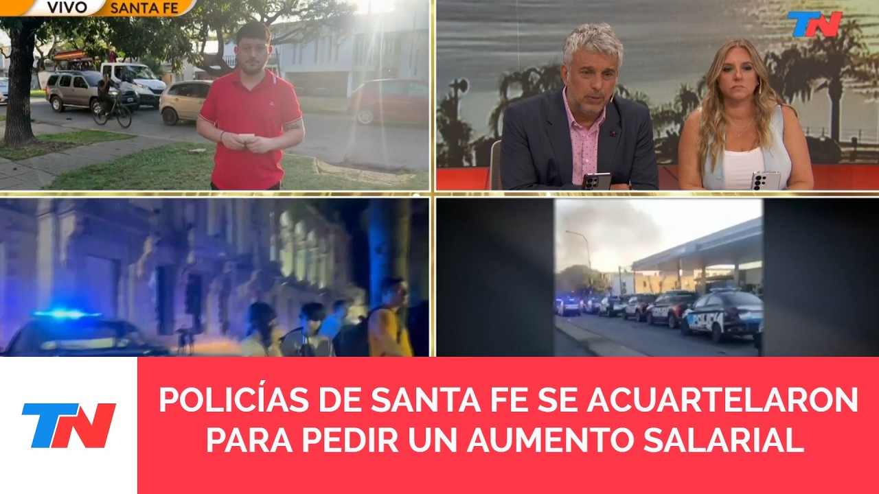 RECLAMO SALARIAL DE LA POLICIA EN SANTA FE I Hubo peleas entre policías al desalojar la protesta