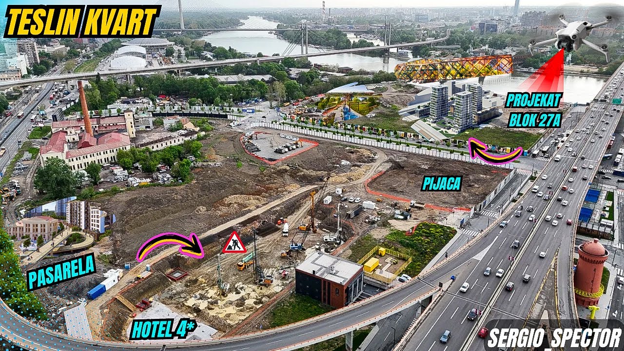Ovako će izgledati deo između Gazele i Starog Železničkog mosta, Ložionica i Teslin kvart #beograd