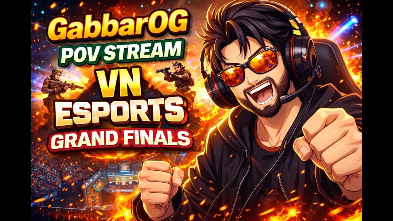 VN ESPORTS GRAND FINALS POV STREAM | GabbarOG | AWM GAMING