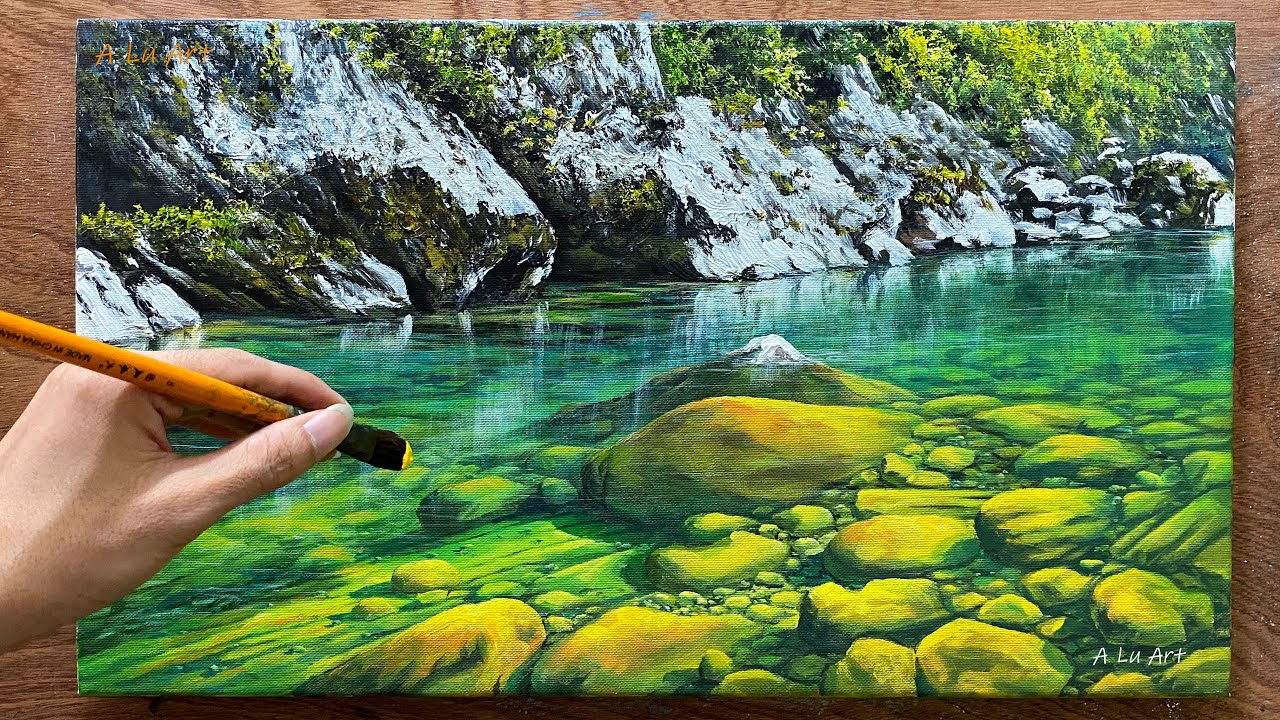 Underwater stone painting techniques 
