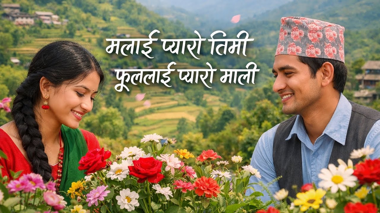 मलाई प्यारो तिमी फूललाई प्यारो माली_NEPALI AI music COVER SONG malai timi pyaro phul lai pyaro mali 