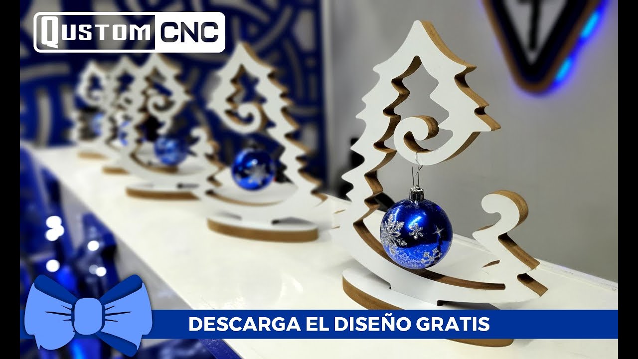 🎄 PINOS DE MDF PARA ESCRITORIO HECHOS CON ROUTER CNC | QUSTOM CNC
