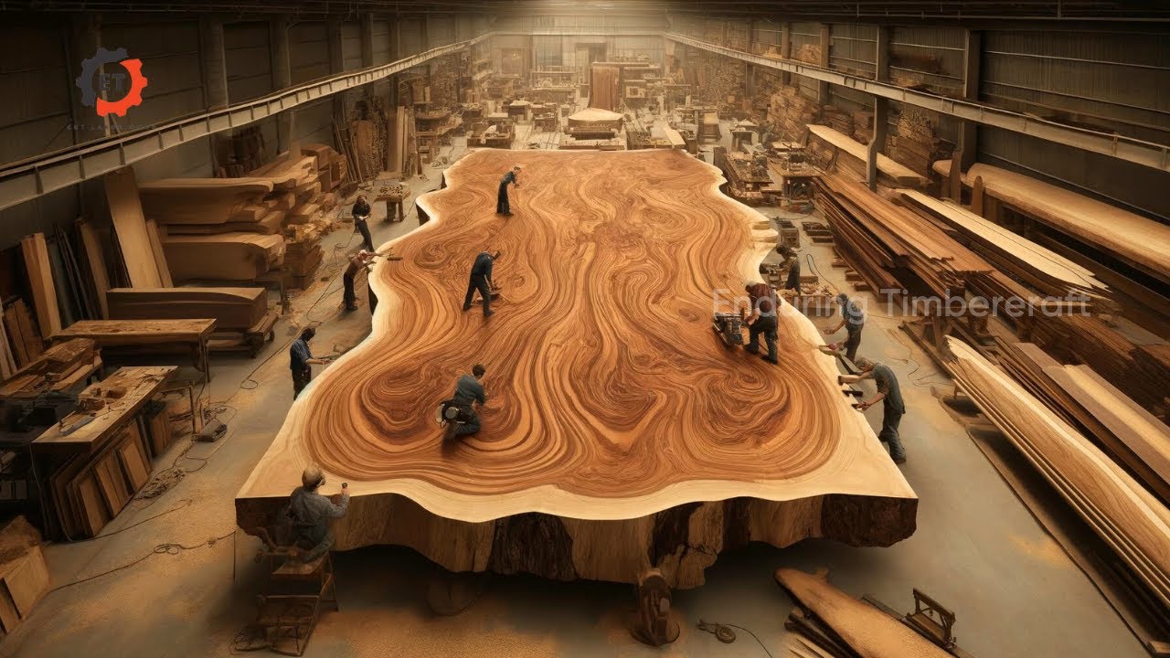 Explore The Giant Wooden Workshop: From Giant Wooden Trees To Luxurious Dining Tables #156
