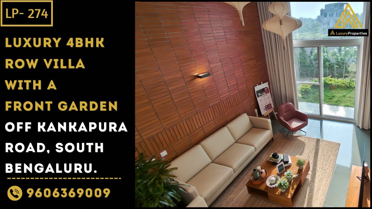 LP 274- Earth Friendly Homes | Luxury Row Villa with a Garden, South Bengaluru | Luxury Properties