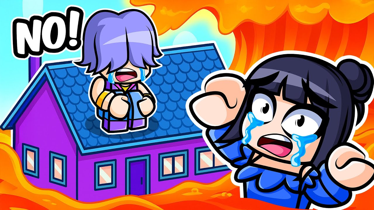 SOBREVIVE al TSUNAMI de LAVA con ZOEY y MISTERIO en ROBLOX!