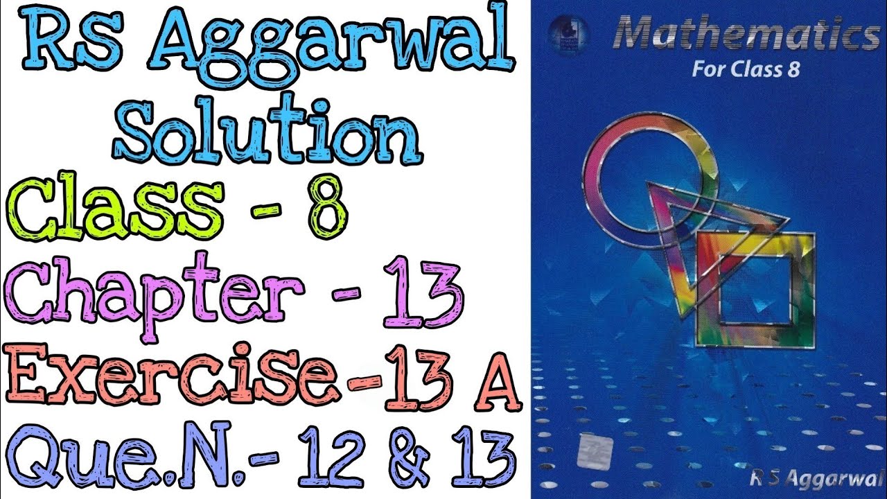Time and Work | Class 8 Exercise 13A Question 12 Question 13 | Rs Aggarwal | @mdsirmaths