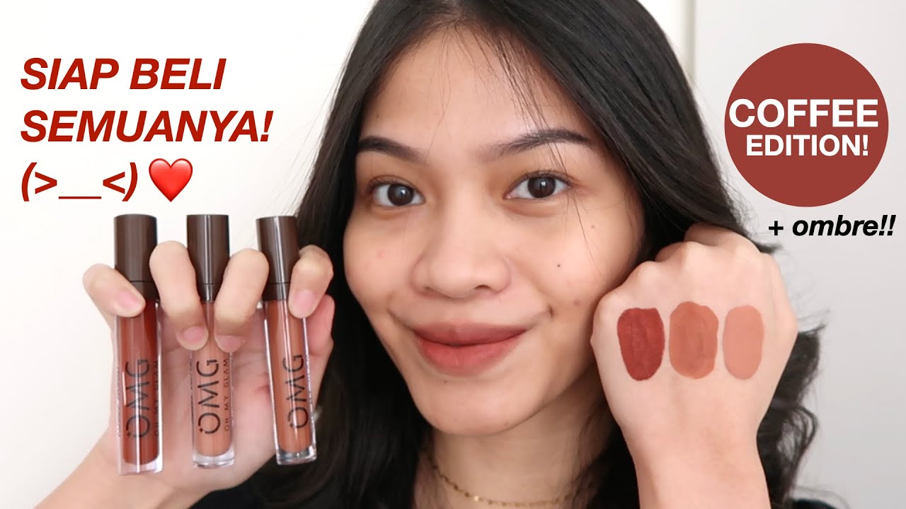 OMG LIP CREAM COFFEE EDITION Swatches Review + OMBRE Ratu Adellya
