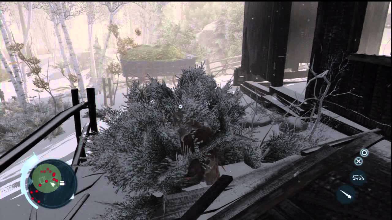 Assassin's Creed III Ep 1: The Infamy - Use Wolf Cloak & Retrieve Equipment HD Gameplay PS3