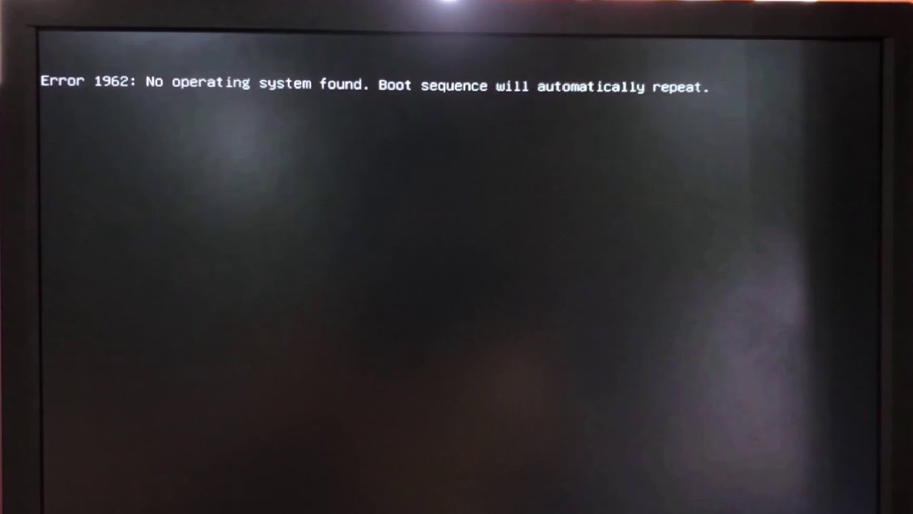How to fix PC error 1962 in Lenovo computer