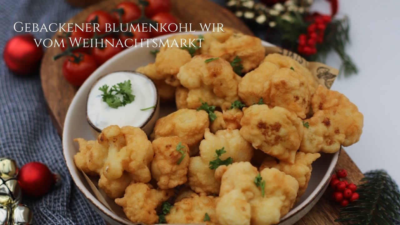 gebackener Blumenkohl mit Knoblauchso&szlig;e, Kr&auml;uterquark oder Sauce Hollandaise | weihnachtsmarktRezept