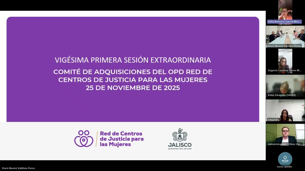 21° Sesión Extraordinaria del Comité de Adquisiciones de la  REDCJM