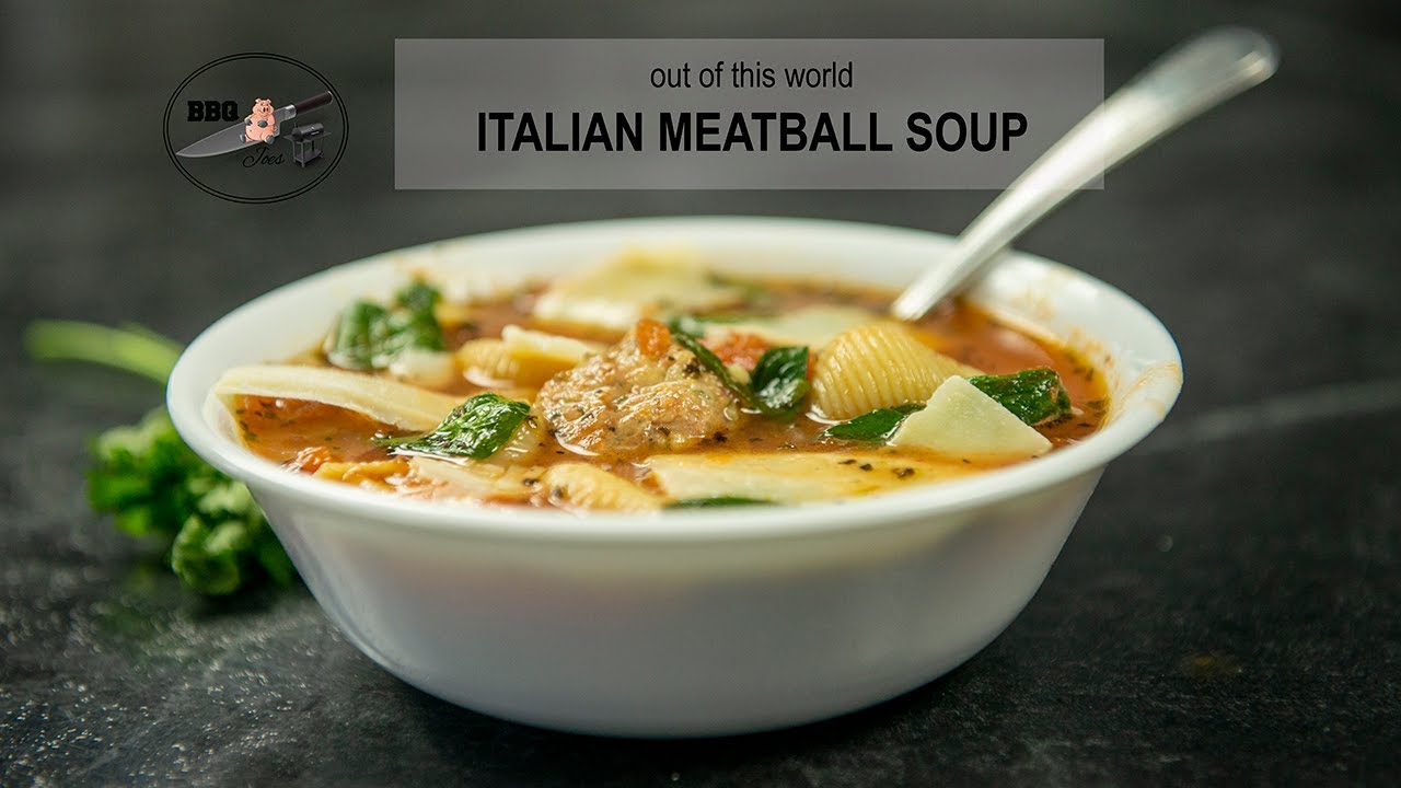 Out of this World Italian Chicken Meatball Soup