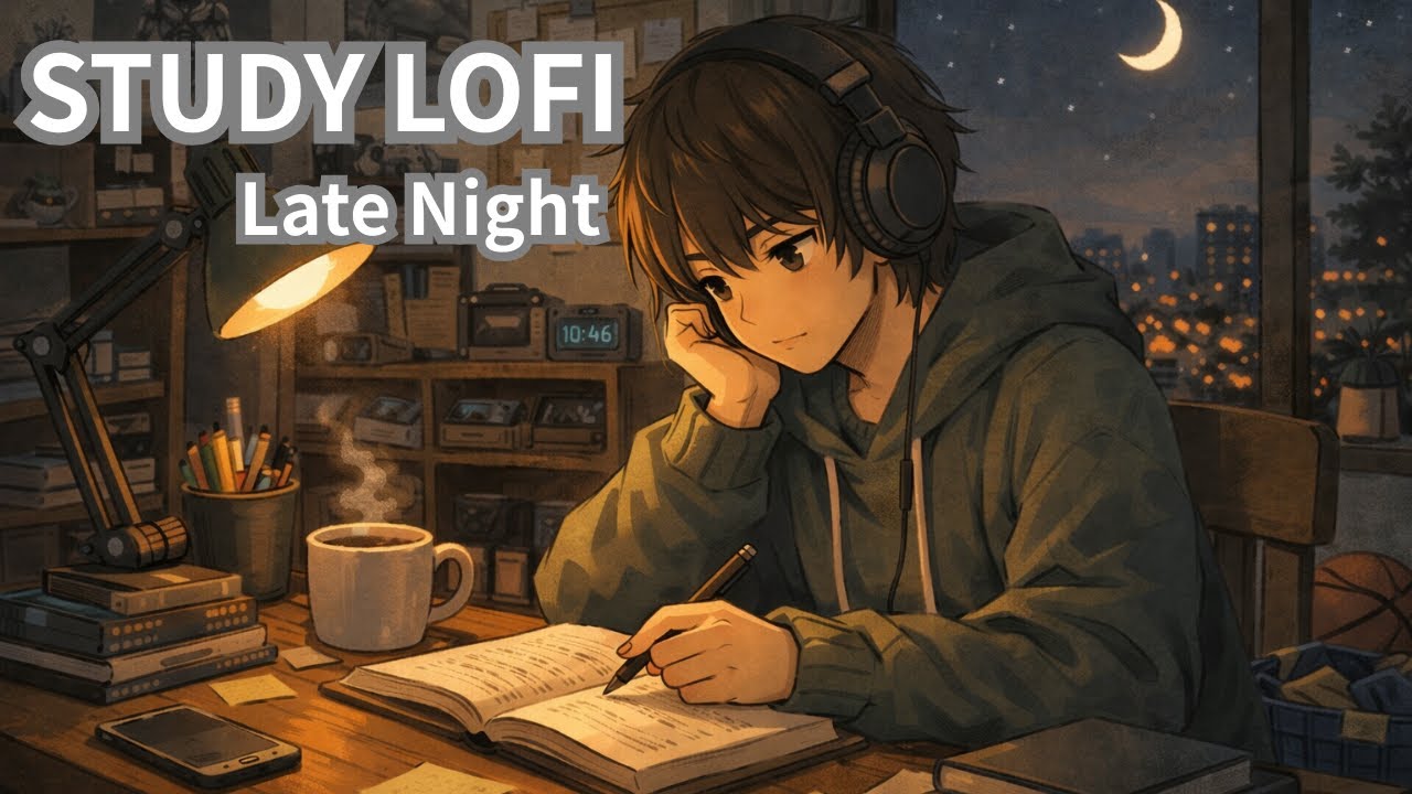 Night Study Lofi 🌙｜深夜に集中するためのチルビート　（1時間6分）