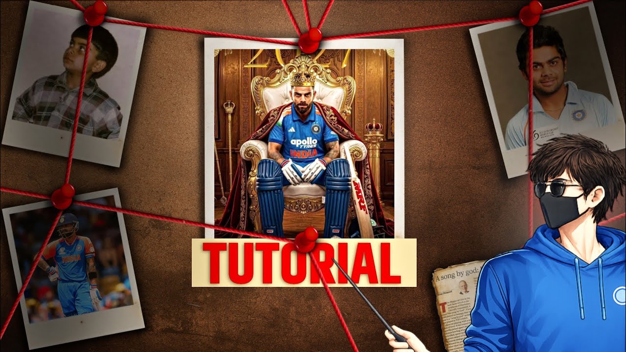 How to Make a VIRAL Detective Pinboard Thumbnail in Photopea 